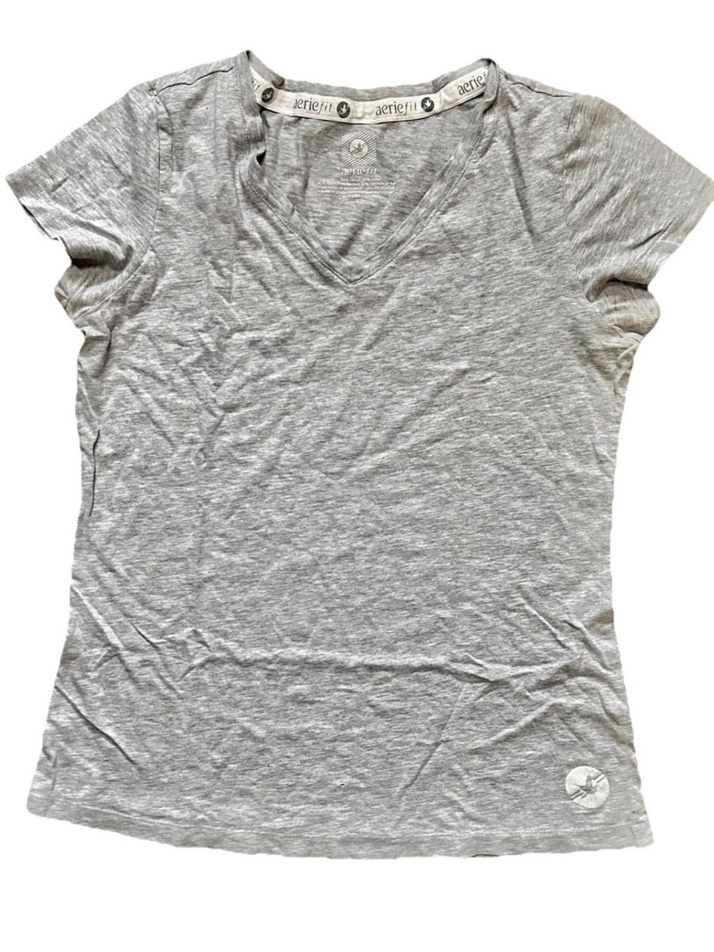 Aerie Light Gray Short Sleeve buttery soft cotton Tee